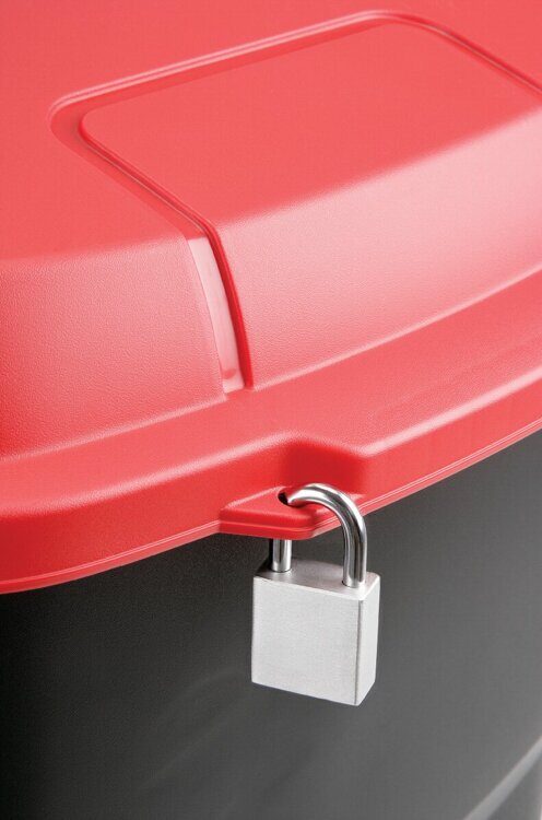 Контейнер для мусора АТЛАС на колесах 100 л с наклейками для сортировки