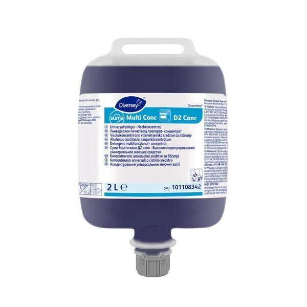 Suma Multi-conc D2 conc - Высококонцентрированное универсальное моющее средство для кухни, 2 л